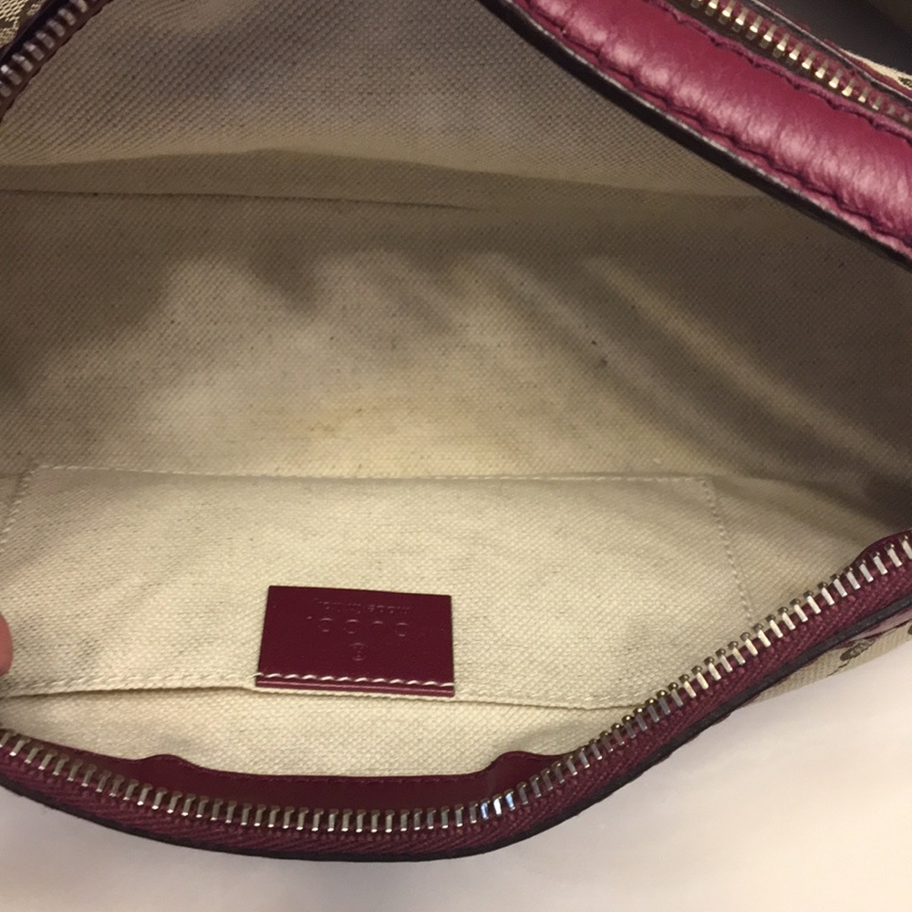 Gucci Mayfair small canvas shoulder bag purse GG - Picture 3 of 8